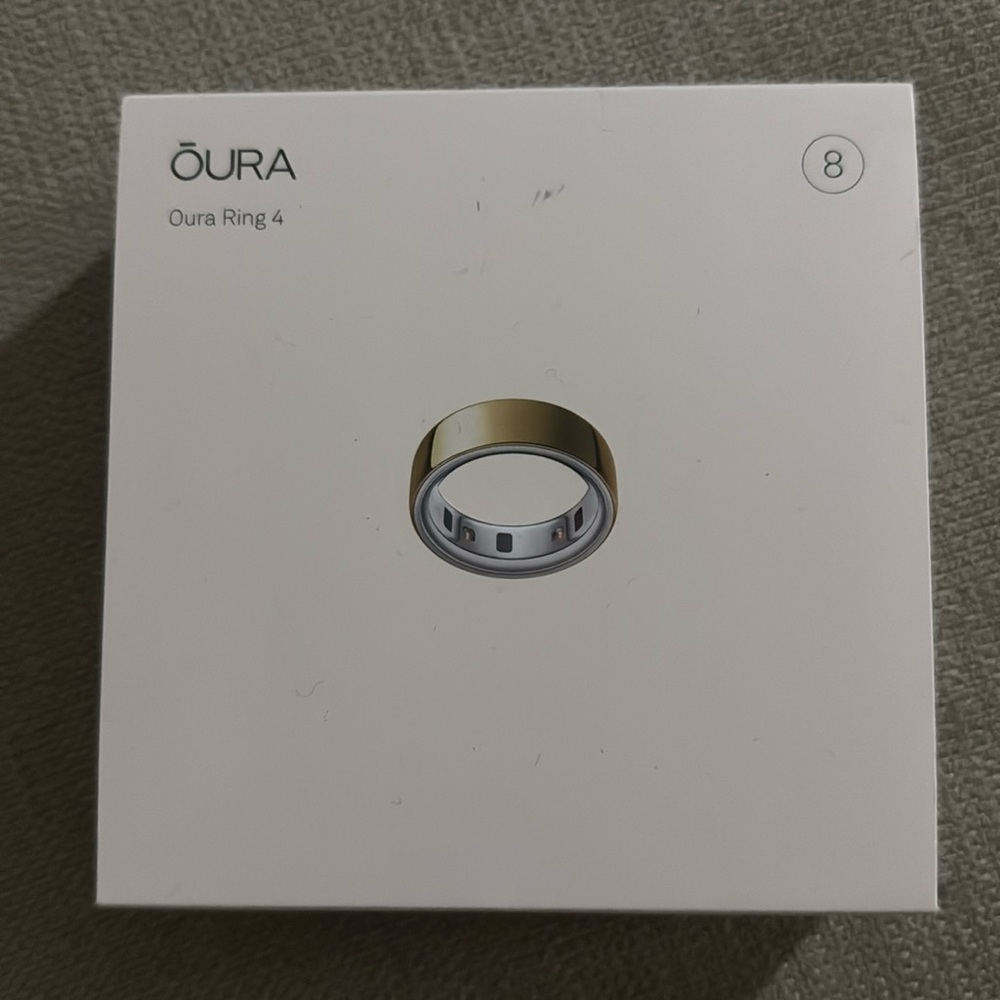 Brand New Oura Ring 4 - gold, size 8